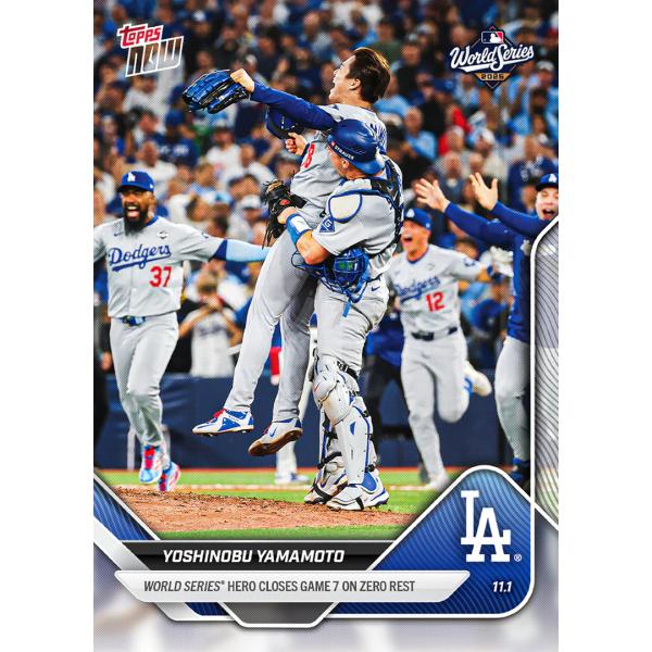 Topps 山本由伸 #0925 世界一を決める大一番、中0日で第7戦の