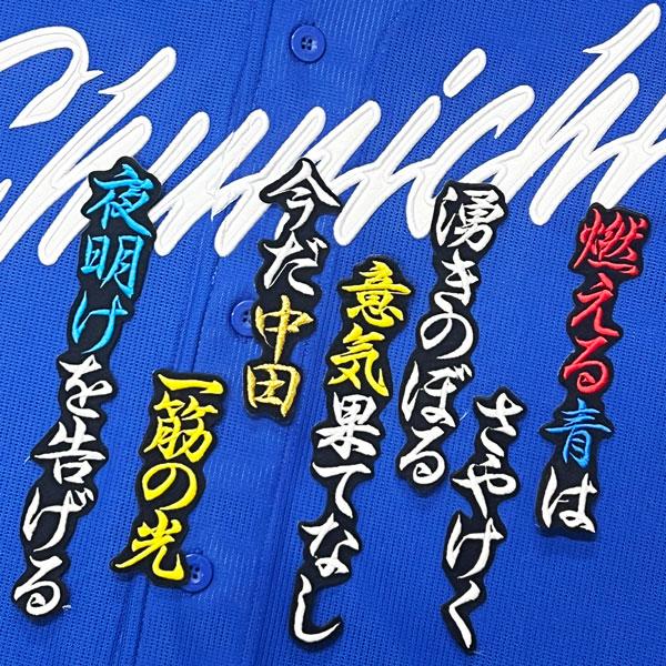 ☆送料無料☆中日 ドラゴンズ 中田翔 応援歌 黒布 応援 刺繍 ワッペン