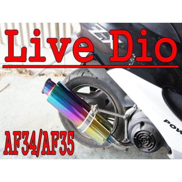 ライブディオ用 チタン風ステンレスマフラーAF34/AF35 ライブディオZX