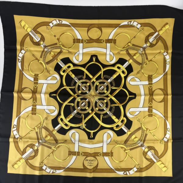 HERMES（エルメス） スカーフ カレ90 シルク100% - Eperon d'or 黄金の