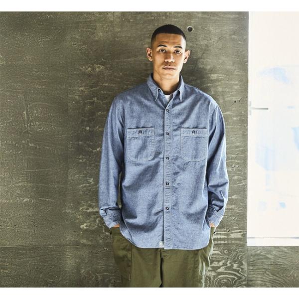 orslow オアスロウ RELAX FIT CHAMBRAY WORK SHIRT リラックスフィット