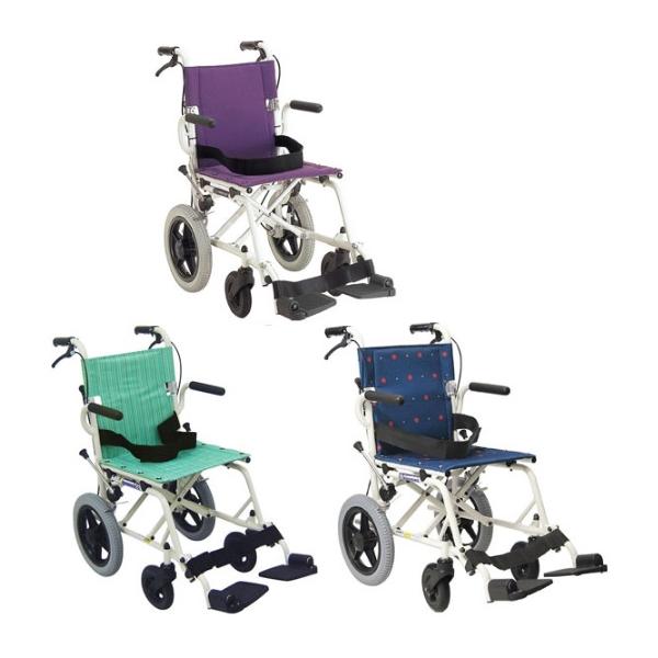 カワムラサイクル 簡易車いす 旅ぐるま KA6 選べる3色 No.80（プラム