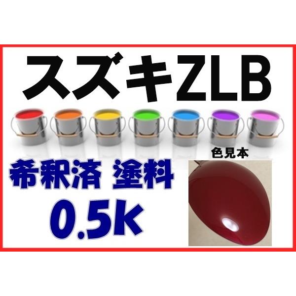 スズキZLB 塗料 フェニックスレッドP ジムニー 希釈済 カラーナンバー