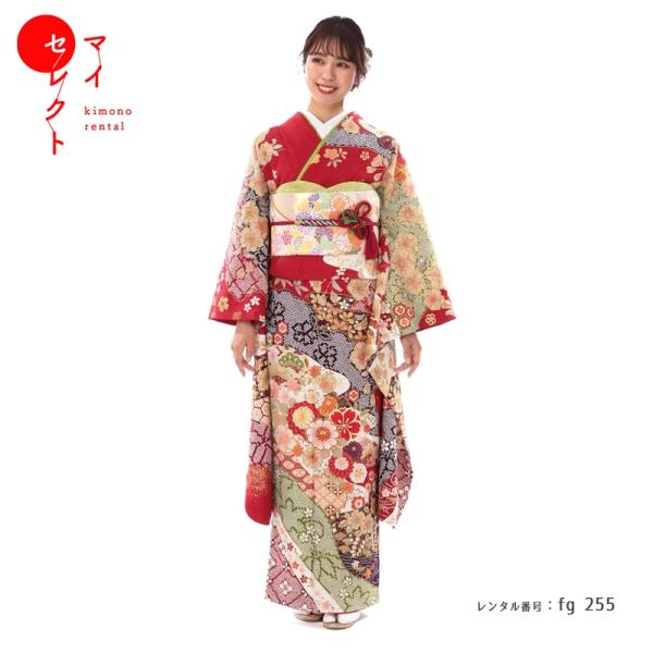 成人式 ショール 振袖レンタル 小さいサイズ 小柄 正絹 総絞り fg-255