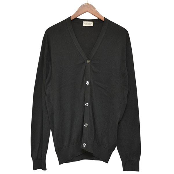 2022年モデル JOHN SMEDLEY 黒 カーディガン XL ウール 綿 ジョン