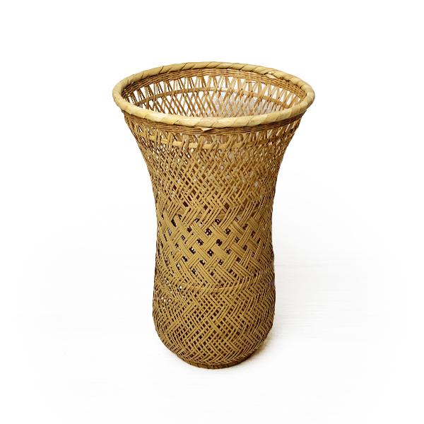 竹かご 篭 竹編み 花器 伝統 工芸品 竹花篭 格子花かご 花瓶 ドライ