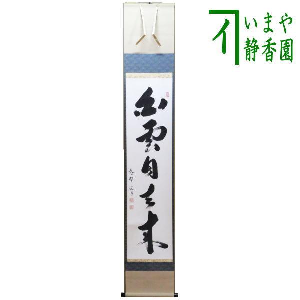 A53 掛軸 大徳寺 長禅宗淡 『白雲自去来』 共箱 『真作』 肉筆 一行