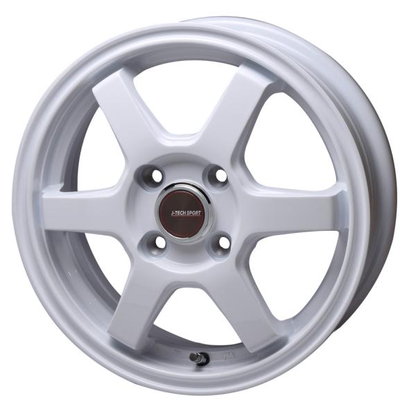 TRYALPHA J-TECH S-6 15インチ 5.5J +43 4-100 ホワイト 4本で送料無料