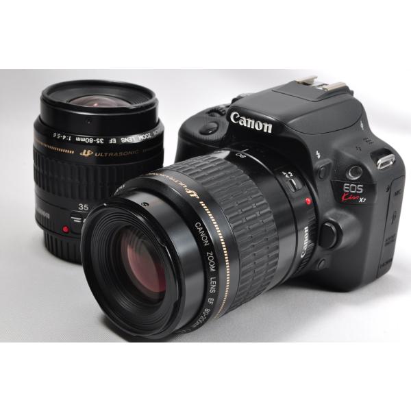 EOS Kiss 一眼レフカメラ 中古 キヤノン Canon kiss X7 標準＆望遠
