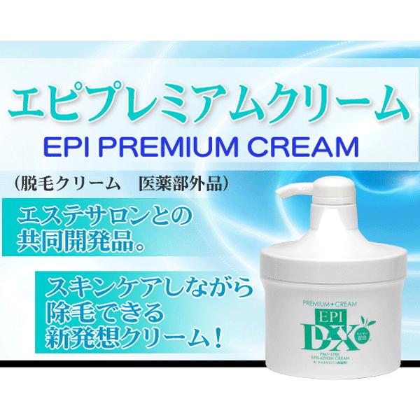 お肌に優しい除毛クリーム エピプレミアムクリームDX 大容量500g 男女