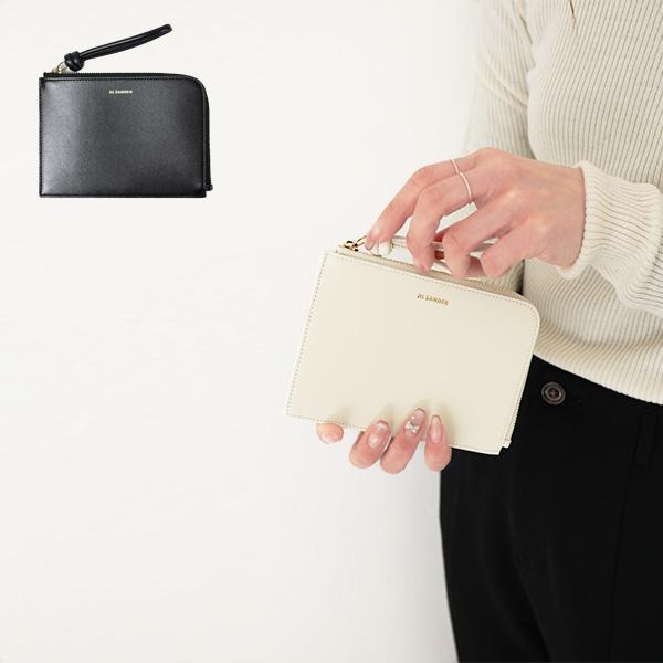 JIL SANDER（ジルサンダー） GIRO ENVELOPE MD ポーチ ロゴ レザー 本