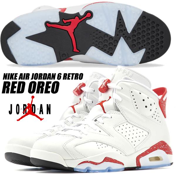 エア ジョーダン 6 NIKE AIR JORDAN RETRO RED OREO white/university
