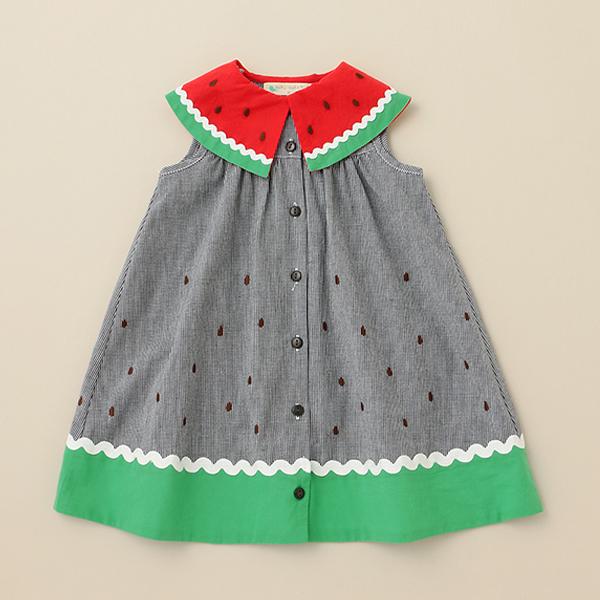 ベイビーチアー(baby cheer)スイカギンガムワンピース【O_50】【outlet
