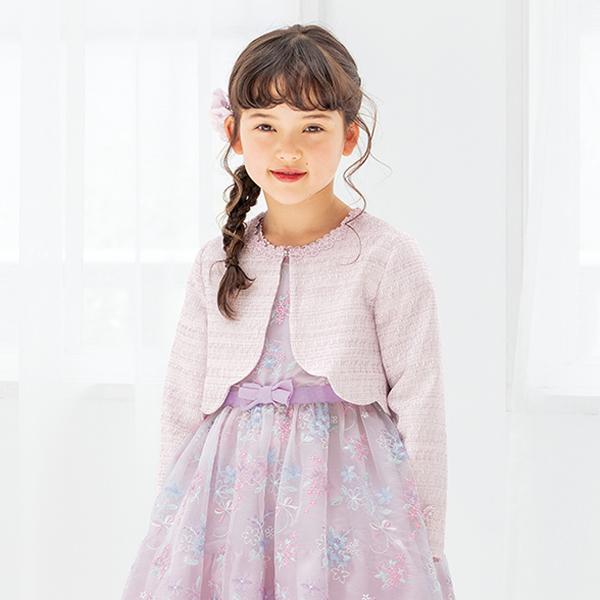 mezzo piano メゾピアノ(mezzo piano)ファンシーツィード 裾スカラップ