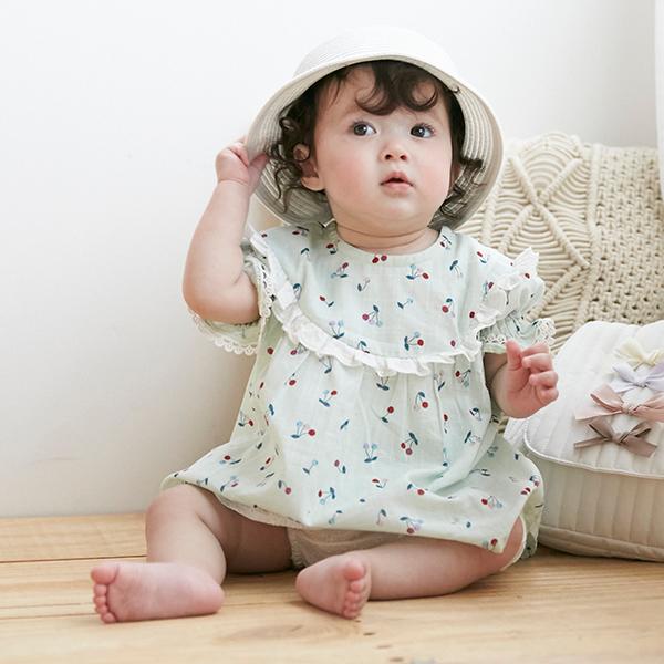 petit main プティマイン(petit main)チェリーOPロンパース【O_60