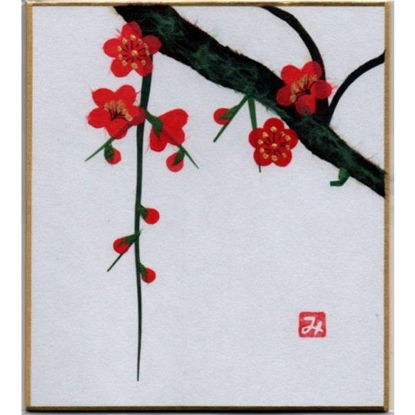 ちぎり絵 小色紙 梅 : 桜堂 - 通販 - Yahoo!ショッピング