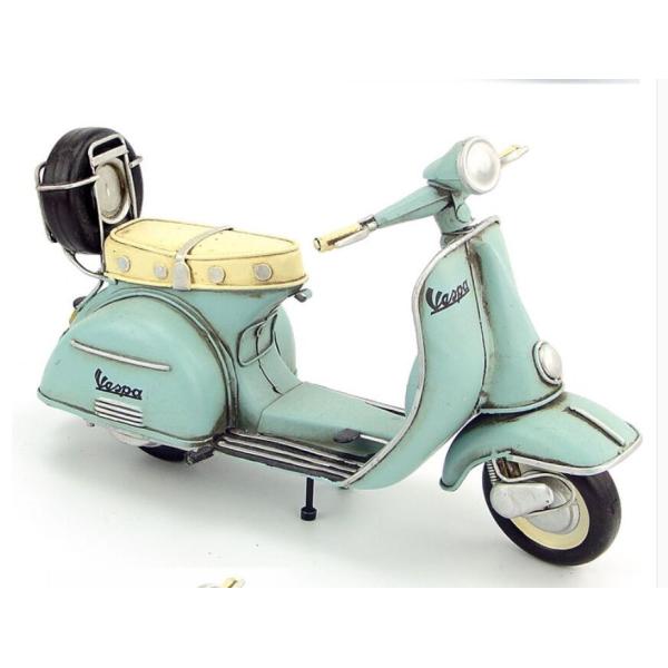 ベスパ スカイブルー Vespa Italy レトロ ブリキ製 ビンテージバイク