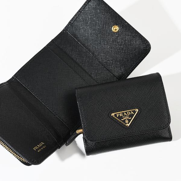 PRADA（プラダ） 三つ折り財布 ウォレットサフィアーノトライアングル