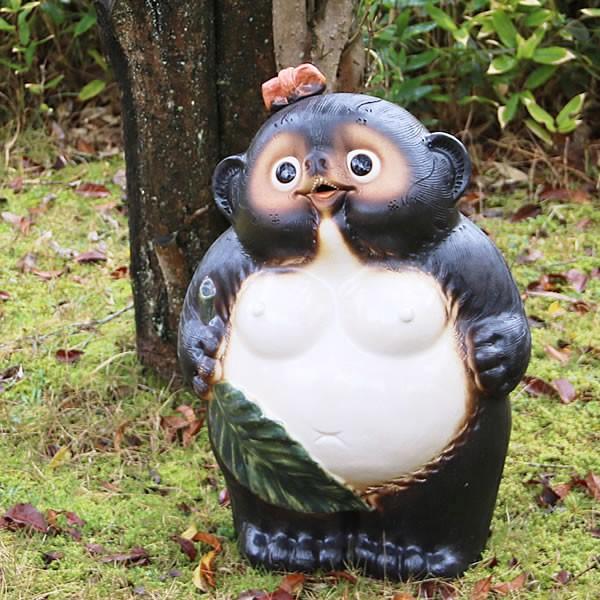 信楽焼 18号メス狸 たぬき タヌキ 開運 縁起物 可愛い 陶器 商売繁盛