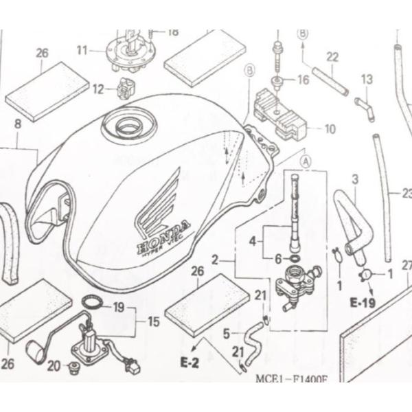 ホンダ（HONDA） CB400SF/SB(NC39) 全年式 フューエルコック (ガソリン