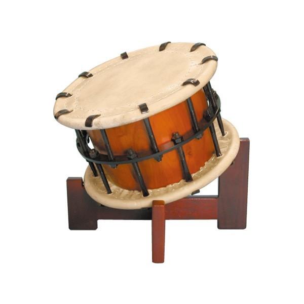 締太鼓3丁掛（ボルト締め・くりぬき胴） 木製座り台座セット【1712-C