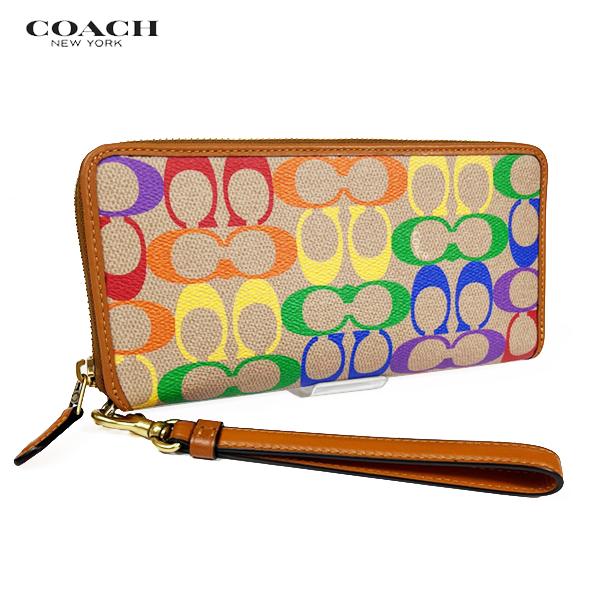COACH（コーチ） 財布 長財布 コンチネンタル ウォレット レインボー