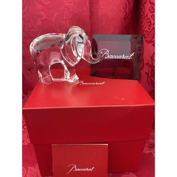 Baccarat バカラ クリスタル 象 エレファント ブルー系 Baccarat
