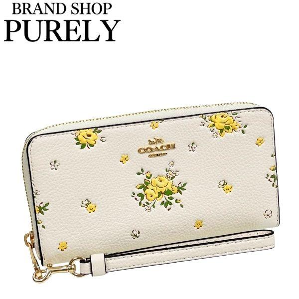 COACH（コーチ） 国内発送 財布 レディース 長財布 レザー フローラル
