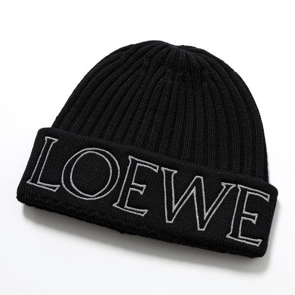 LOEWE（ロエベ） ニット帽 F000257X38 レディース ウール ロゴ刺繍