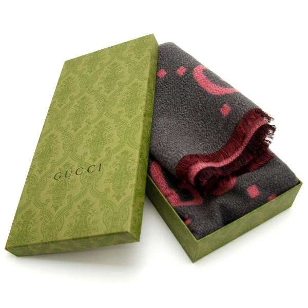GUCCI（グッチ） マフラー GGジャカード ウールシルク スカーフ 558007