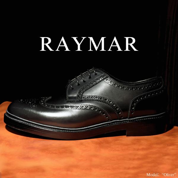 RAYMAR】Oliver フルブローグ ブラック グッドイヤーウェルト 24.0cm