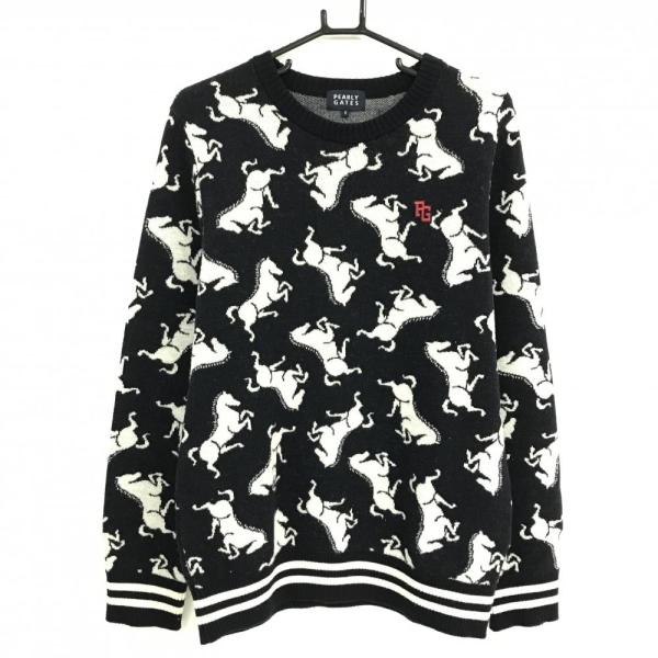 PEARLY GATES（パーリーゲイツ） セーター ネイビー×白 ポニー柄