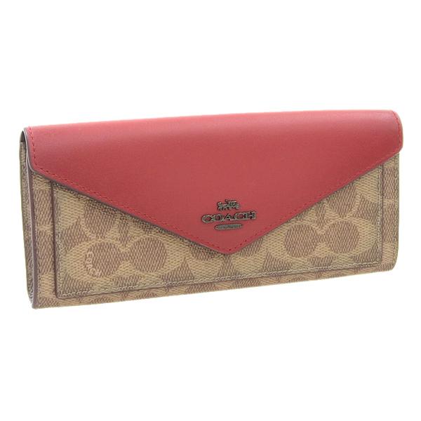 COACH（コーチ） 長財布 財布 シグネチャー PVC レザー ブラウン