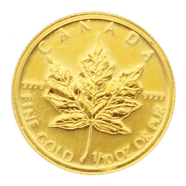 メイプルリーフ 1/10オンス 5ドル 1996 カナダ 純金 金貨 外国コイン