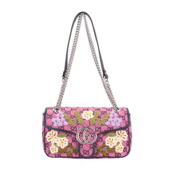 GUCCI（グッチ） GGマルチカラー フラワー刺繍 ショルダーバッグ GG