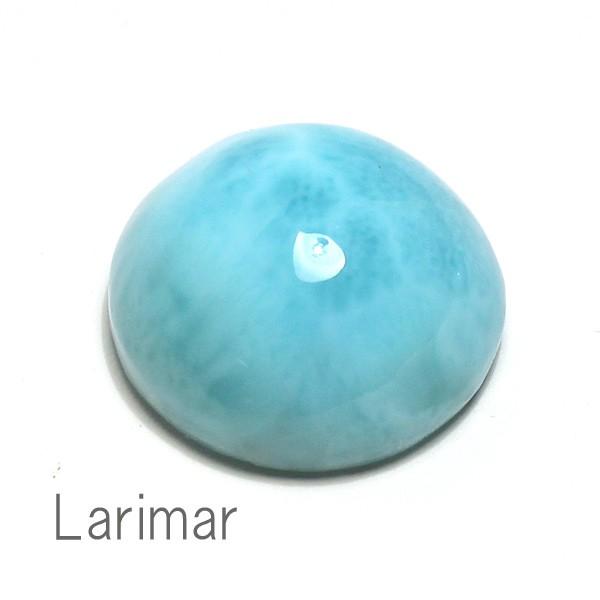宝石ルース 裸石 ラリマー11.01ct 直径14mmカボション形 三大