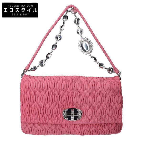 miu miu（ミュウミュウ） 美品/ RP0169 マテラッセ ナッパクリスタル