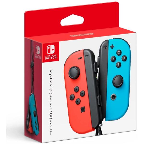Nintendo Switch Joy-Con(L) ネオンレッド/(R) ネオンブルー : アップ