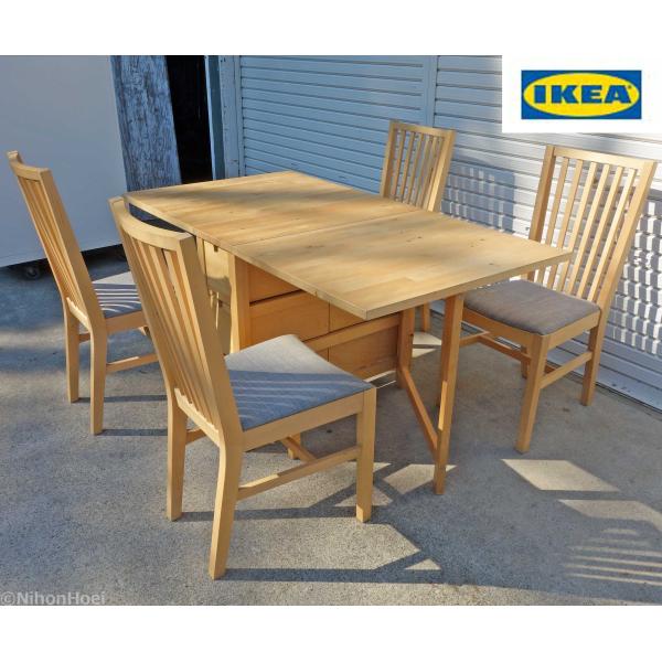 イケア（IKEA） ダイニング5点セット ◇ NORDEN 折りたたみテーブル