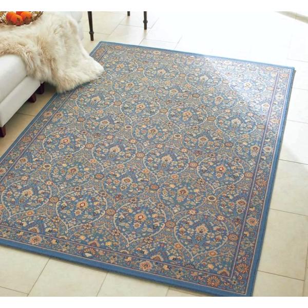 玄関マット ラグ 絨毯 67×120cm ベルギー ウール 厚手 じゅうたん