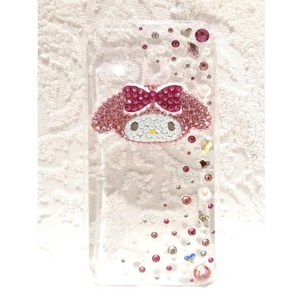 iPhone 全機種対応ケース SWAROVSKI クリア ケース マイメロディ デコ