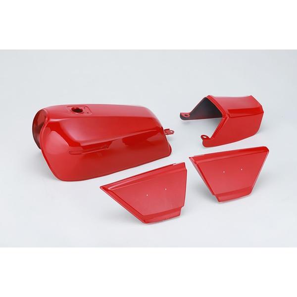 566】 Z400FX リプレイス外装セット レッド タンク・サイドカバー左右