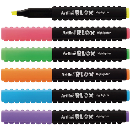 BLOX 蛍光マーカー 6色セット|KTX-600/6W|商品カタログ|シヤチハタ株式会社