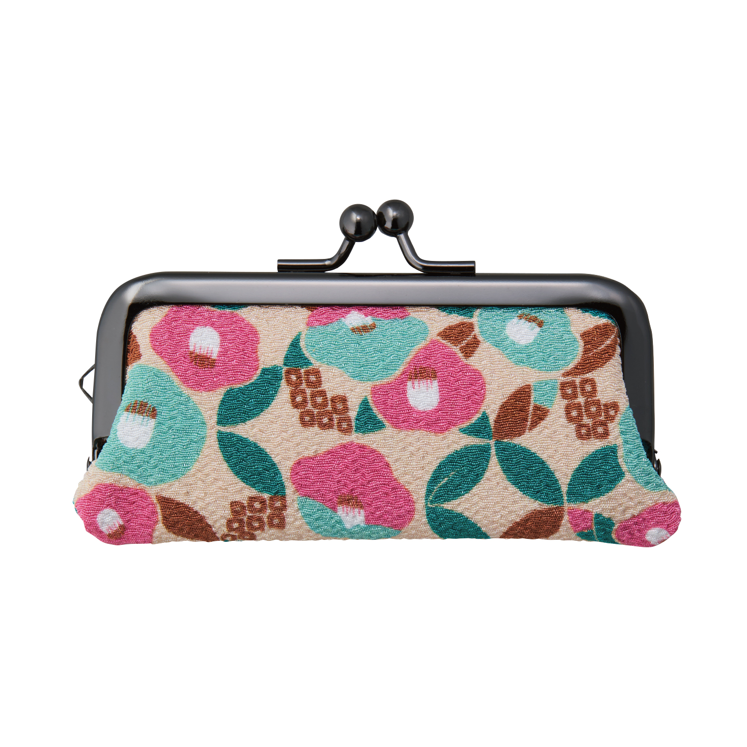 印鑑ケース 横入 椿七宝柄（薄茶）|THC-FH22-TS2|商品カタログ