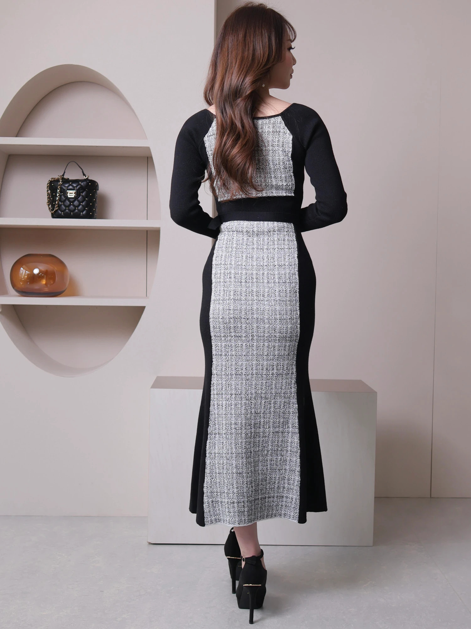 LIP SERVICE（リップサービス）｜ ラメツイードバイカラーニット