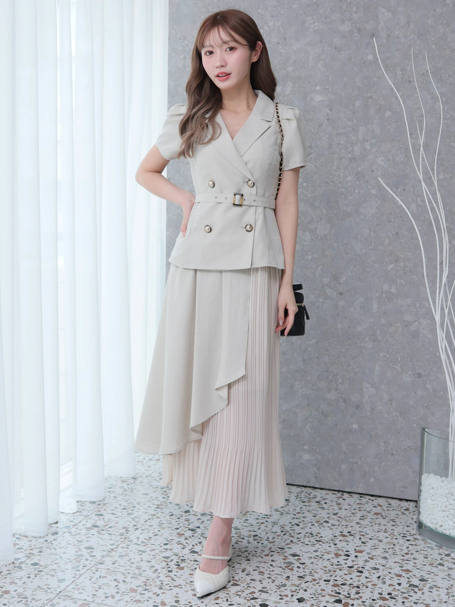 LIP SERVICE（リップサービス）｜ ジャケットレイヤードプリーツ