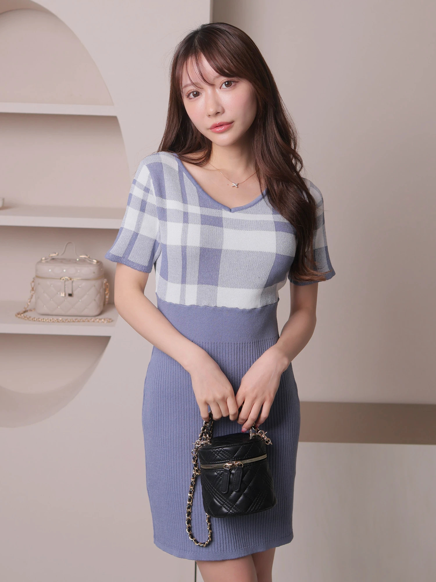 LIP SERVICE（リップサービス）｜ 2wayバイカラーニットワンピース