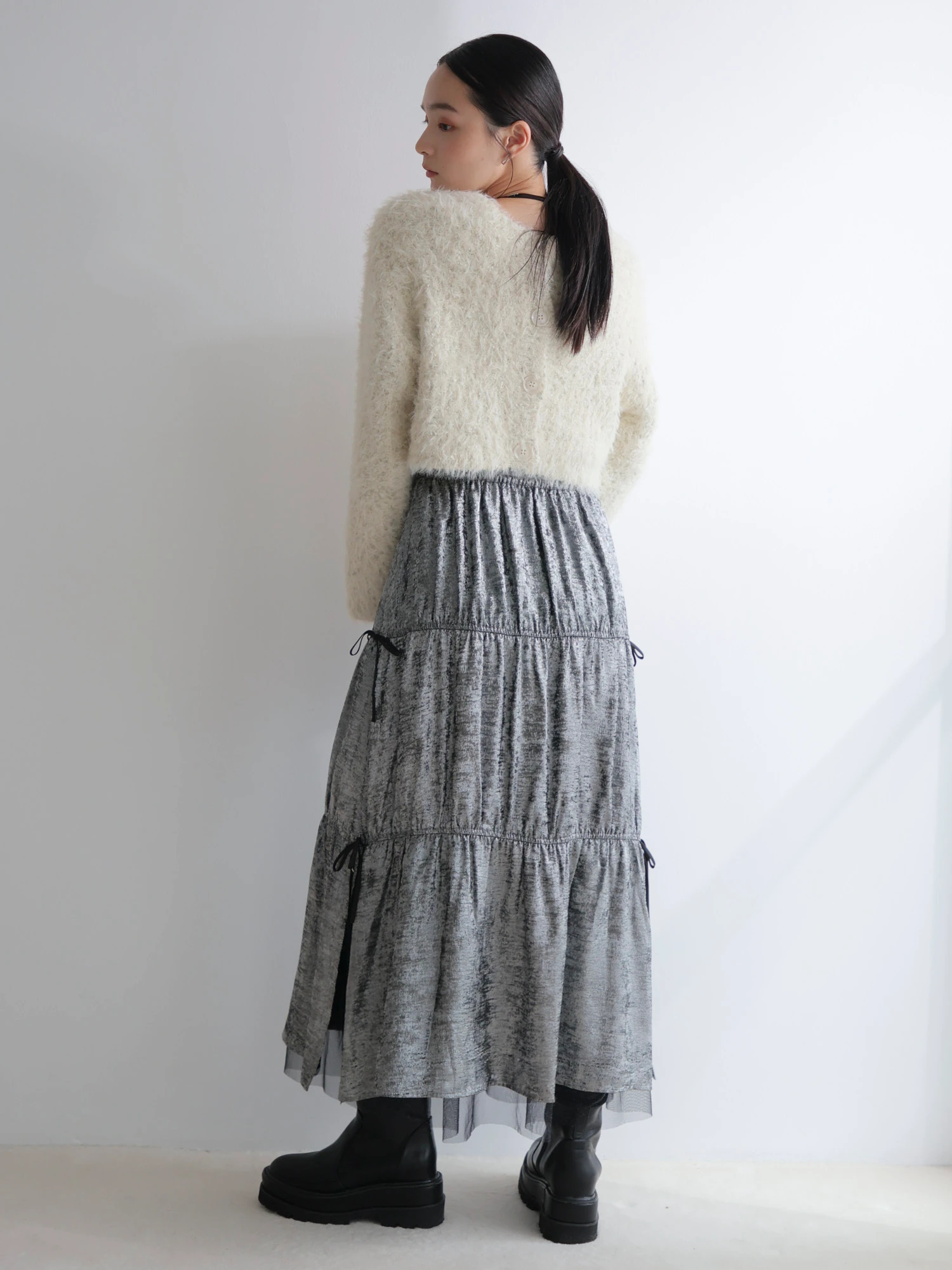LADYMADE（レディメイド）｜ メタリックリボンリバーシブルスカート