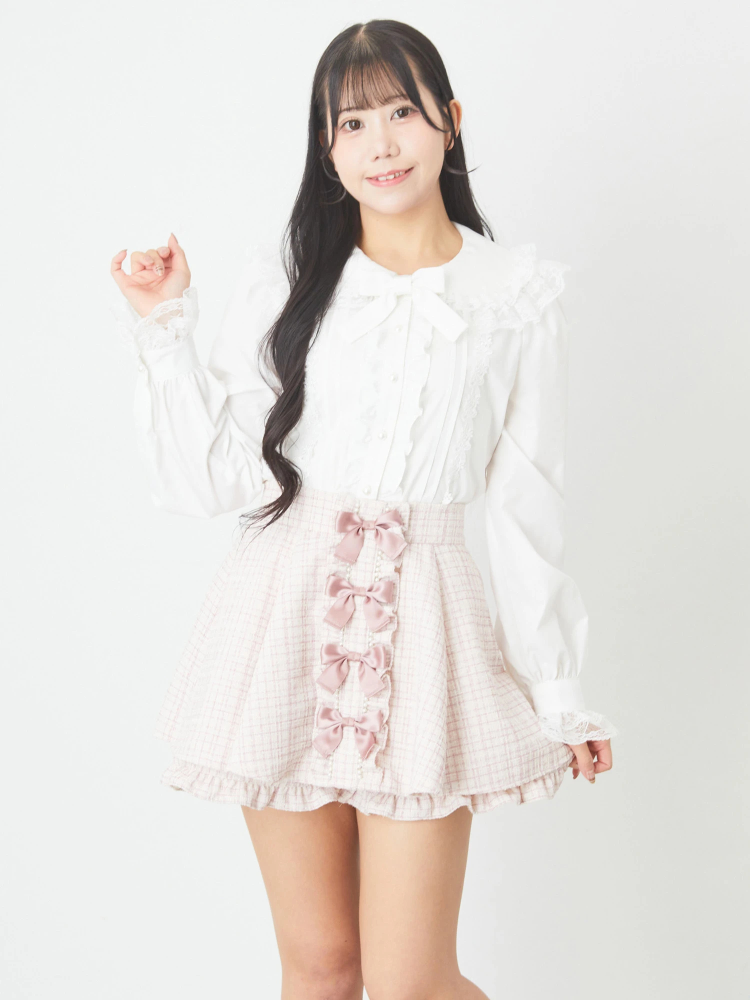 キラキラツイードリボンスカパン - Ank Rouge(アンクルージュ)の