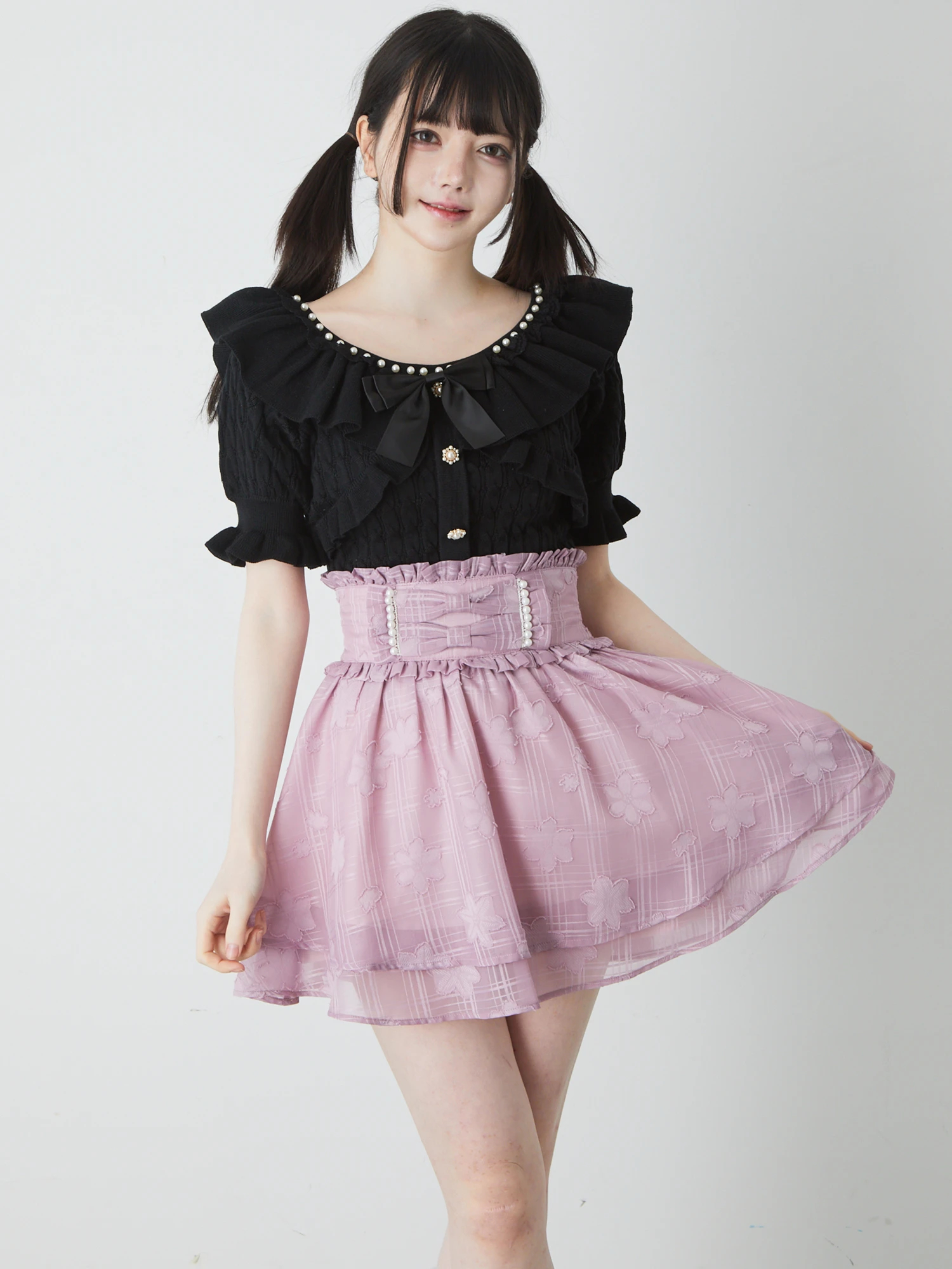 リボンジャガードスカパン - Ank Rouge(アンクルージュ)のショート